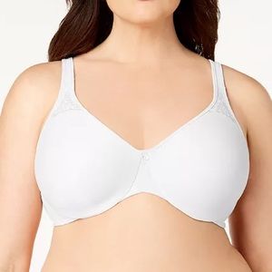 Bali White Embroidered Passion for Comfort Seamless Underwire Minimizer Bra 40DD